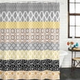 thumbnail image 3 of Boho Waterproof Fabric Shower Curtain,Colorful Striped Modern Geometric Abstract Art Ethnic Waterproof Fabric Shower Curtain for Bathroom Bathtubs Shower Curtains with 12 Hooks Standard 60x72, 3 of 8