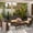 Brown/Khaki, variant on HOYOA 4 Pieces Patio Furniture Set, Patio Conversation Set Outdoor PE Rattan Wicker Chairs Set and Table,Brown/Gray