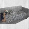 thumbnail image 6 of Steampunk Soft Flannel Fleece Blanket, Abstract Design of the Grey Toned Gears Working in Harmony Conceptual Image, Cozy Plush for Indoor and Outdoor Use, 50" x 70", Grey and White, by Ambesonne, 6 of 6