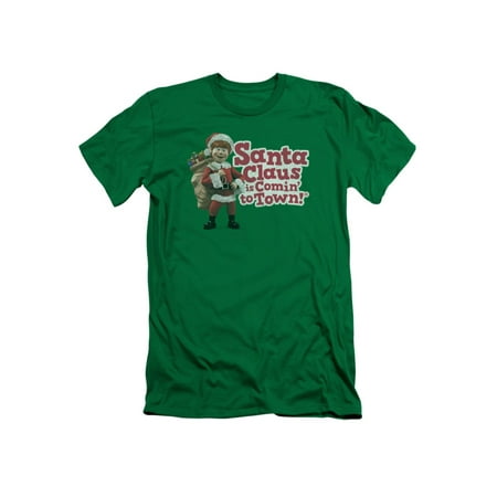 Santa Claus is Comin' To Town Film Kris Kringle Logo Adult Slim T-Shirt