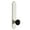 Polished Nickel, variant on Grandeur 853086 Arc Solid Brass Tall Plate Left Handed Privacy Door Knob Set - Brass