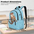 thumbnail image 7 of HUIACONG Backpack Set for Students Starfish Sea Otter 17 Inch 4-Piece with Lunch Bag, Pencil Case & Bottle Holder, Reinforced Zippers, for Ages 9-14, 7 of 7
