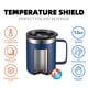 thumbnail image 4 of ALOUFEA Taza de café aislada de acero inoxidable de 12 oz con asa, taza de viaje al vacío de doble pared, vaso con tapa deslizante, azul marino, 4 of 5