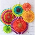thumbnail image 4 of Ensemble de Ventilateurs de Papier Suspendus, Décoration de Guirlandes de Papier à Motif Rond 6pcs, 4 of 4