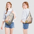 thumbnail image 4 of Hawaiian Turtle Sling Backpack - Tropical Beach Animal Print Shoulder Bag, Fashionable Anti-Theft Pack for Commuters, 4 of 4