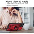 thumbnail image 5 of Sturdy Case for Apple iPhone 12 Mini (Not 12) with Slide Camera Window, Heavy Duty Military Grade Protection Phone Cover Built-in 360°Rotate Ring Stand for Apple iPhone 12 Mini SJ Red, 5 of 14