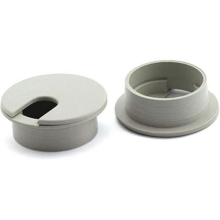 

2pcs 1-3/8 inch Desk Wire Cord Cable Grommets Hole Cover for Office PC Desk Cable Cord Organizer Plastic Cover Gray