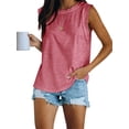 thumbnail image 3 of Langwyqu Women's Summer Tank Top Loose Fit Basic Sleeveless Tee Tops, 3 of 5