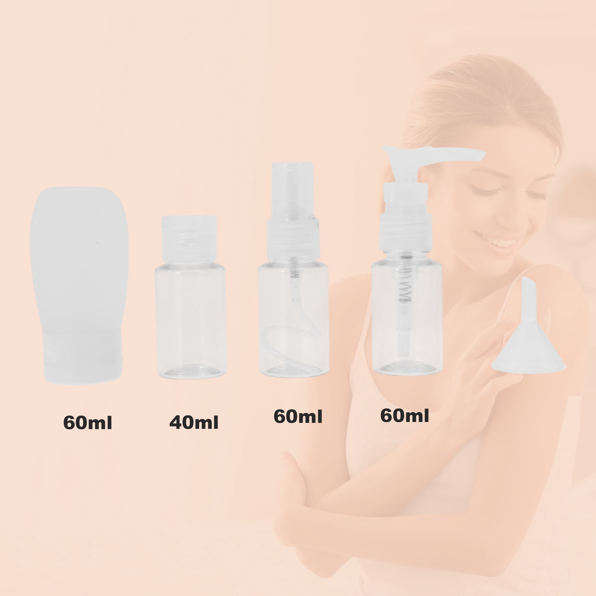 Unique Bargains Versatile Reusable Travel Accessories Bag Set 5 Pcs Clear