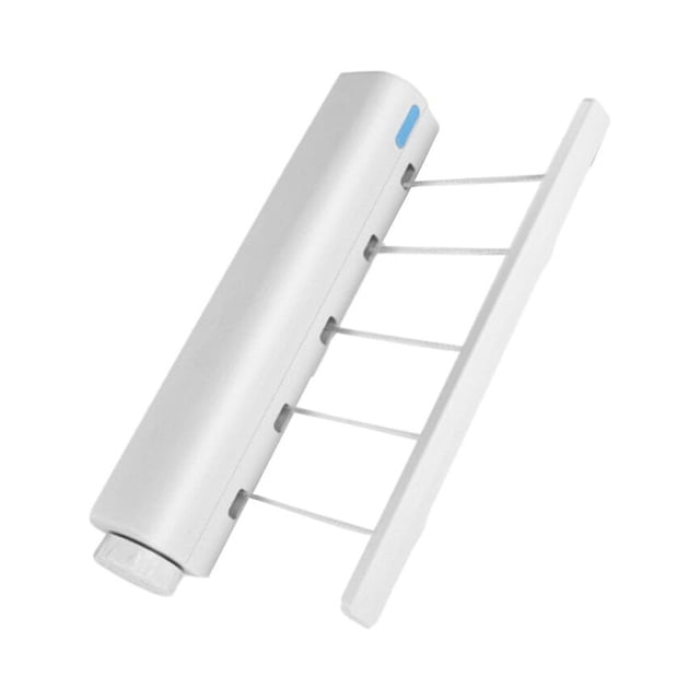 Drying Rack Spring Automatic Retractable Clothesline Telescopic Clothes Dryer Telescopic Drying Rack Hanger for Indoor Outdoor, 5 Ropes