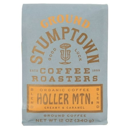 Stumptown Coffee Organic Holler Mountain Premium Dark Roast Ground Coffee  Arabica  12 oz
