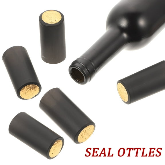 Raindrops 200pcs Black PVC Heat Shrink Caps for Wine Bottles Sealing Covers for Home and Bar Use