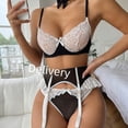 thumbnail image 5 of Lencería sexy para damas, sujetador de encaje, ropa interior de mucama con borde, 5 of 5
