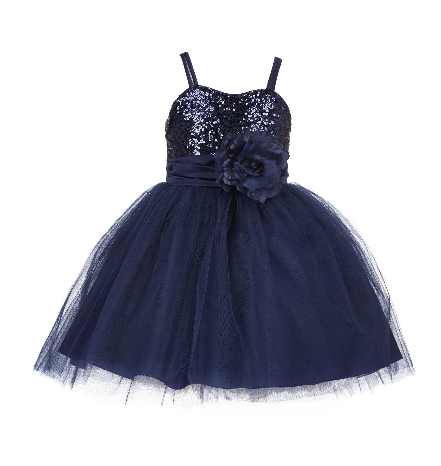 Ekidsbridal Ekidsbridal SpaghettiStraps Sequin Tulle Flower Girl