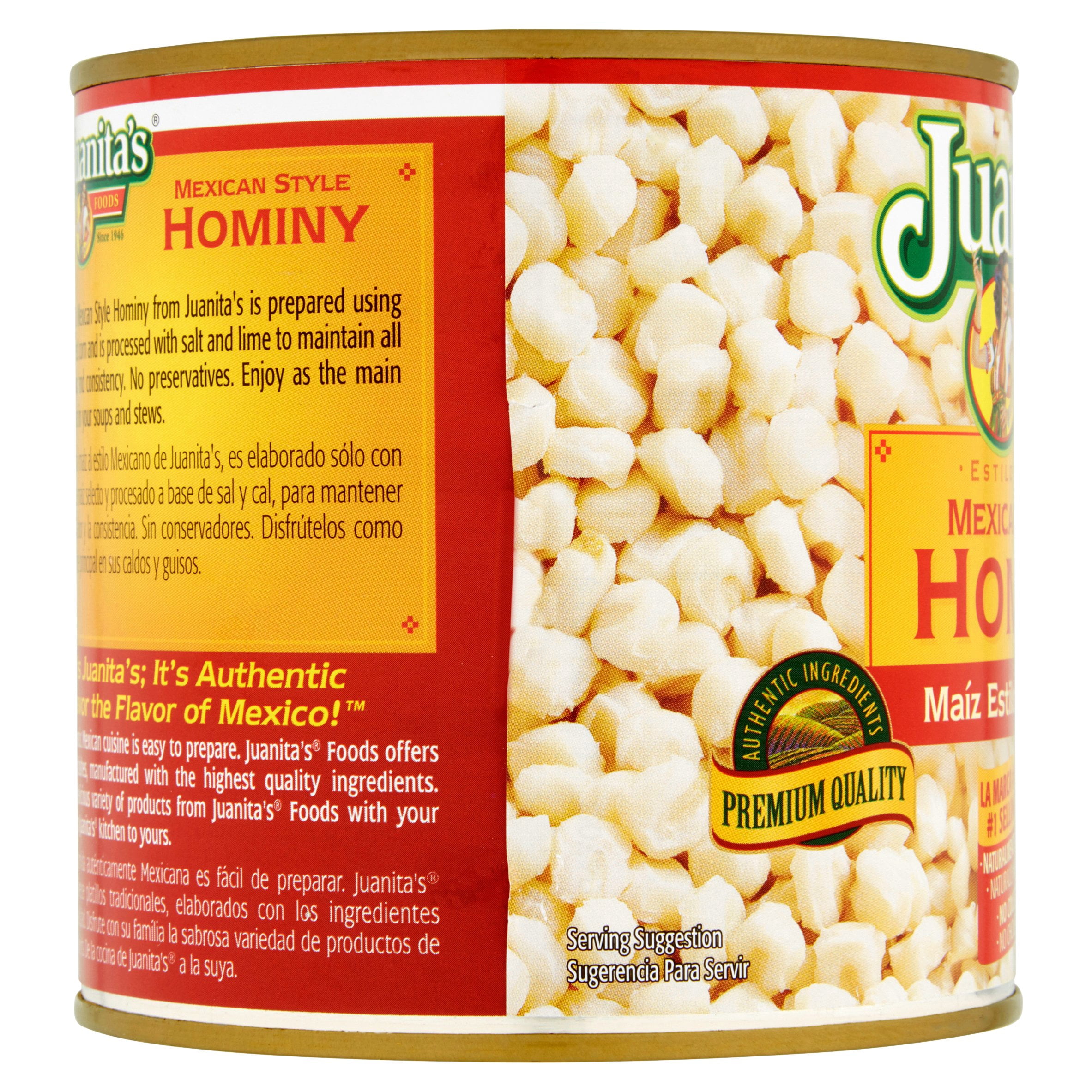 Juanita's Foods Mexican Style Hominy, 25 oz