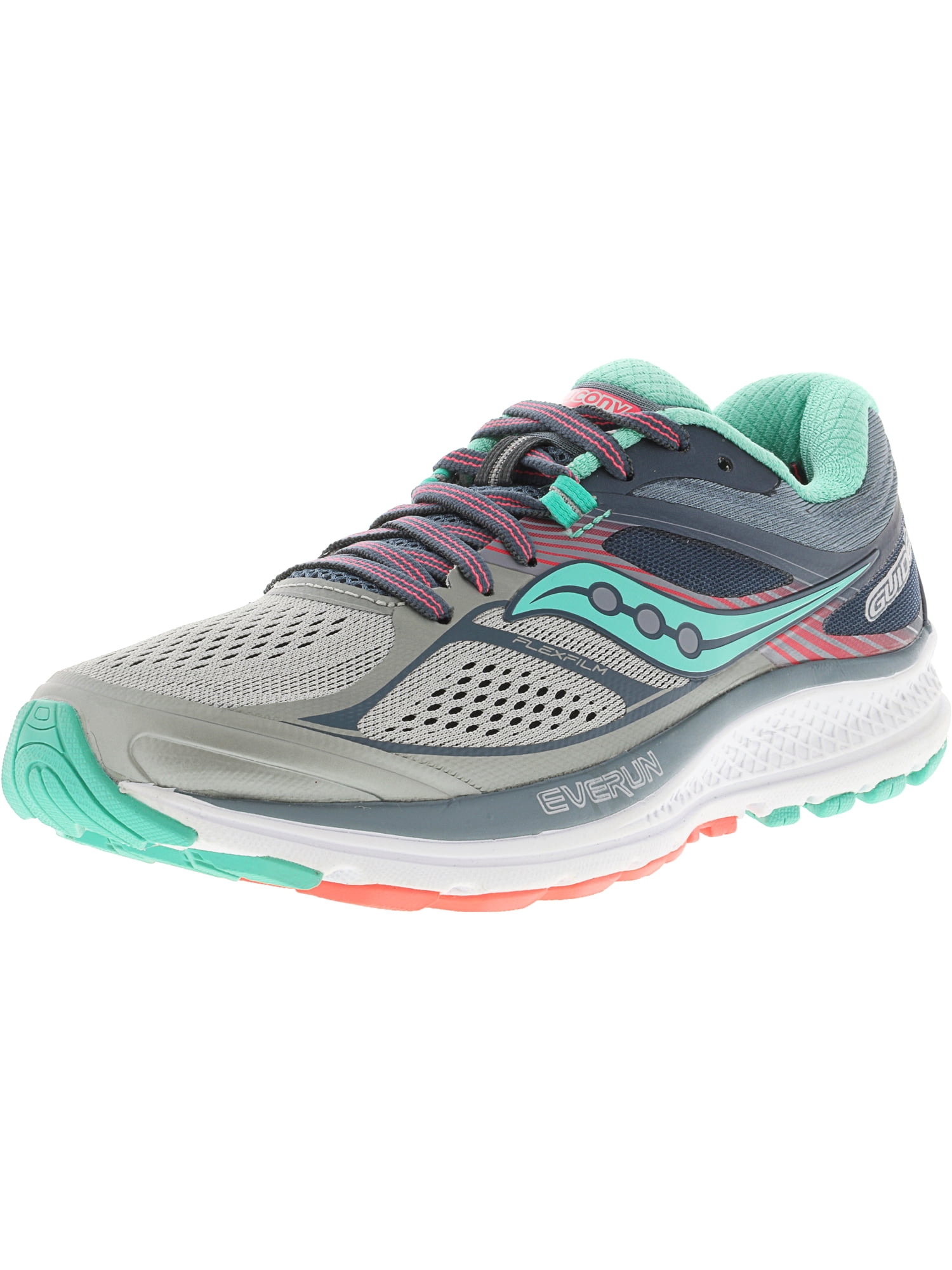 Grey / Teal Ankle-High Running Shoe 