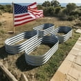 thumbnail image 2 of 1 2 4Pcs 4×2×1ft Galvanized Oval Raised Garden Bed, Metal Outdoor Planter for Vegetables, Herbs, Flowers  Plants, Anti-Rust, Durable, Easy Assembly with Manual, 2 of 10