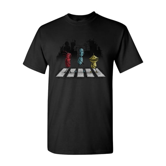 Machine Road Robot Abbey Road Salih Gonenli Artworks Funny DT Adult T-Shirt Tee