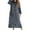 Grey, variant on Nightgown Long Sleeve Zipper Hooded Fluffy Robes for Women Warm Robe Women's Robes Ladies Flannel Nightgowns