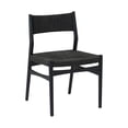 thumbnail image 2 of Pasadena Erie 5 Piece Round Dining Set in Walnut and Black Finish with Paper Cord Chairs, 2 of 8