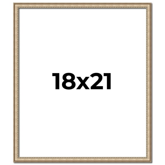 18x21 Frame Silver Real Wood Picture Frame Width 0.75 Inches | Interior Frame Depth 0.5 Inches |