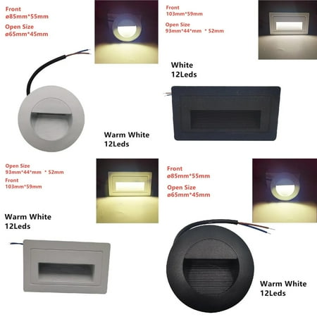 

DUFDIEJ Wall Light LED Deck Step 12Leds IP65 Underground Lamp Recessed Stair Paitio ground Spot Light Floor Garden Landscape Outdoor