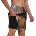 thumbnail image 2 of Vsdgher Cowboy Hat Guinea Pig for Mens Swim Trunks with Compression Liner Swim Shorts Swim Suits Board Shorts-3X-Large, 2 of 6