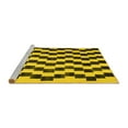 thumbnail image 2 of Ahgly Company Machine Washable Indoor Square Abstract Yellow Contemporary Area Rugs, 4' Square, 2 of 4