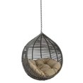 thumbnail image 2 of Modway Garner Teardrop Outdoor Patio Swing Chair without Stand in Gray/Mocha, 2 of 5