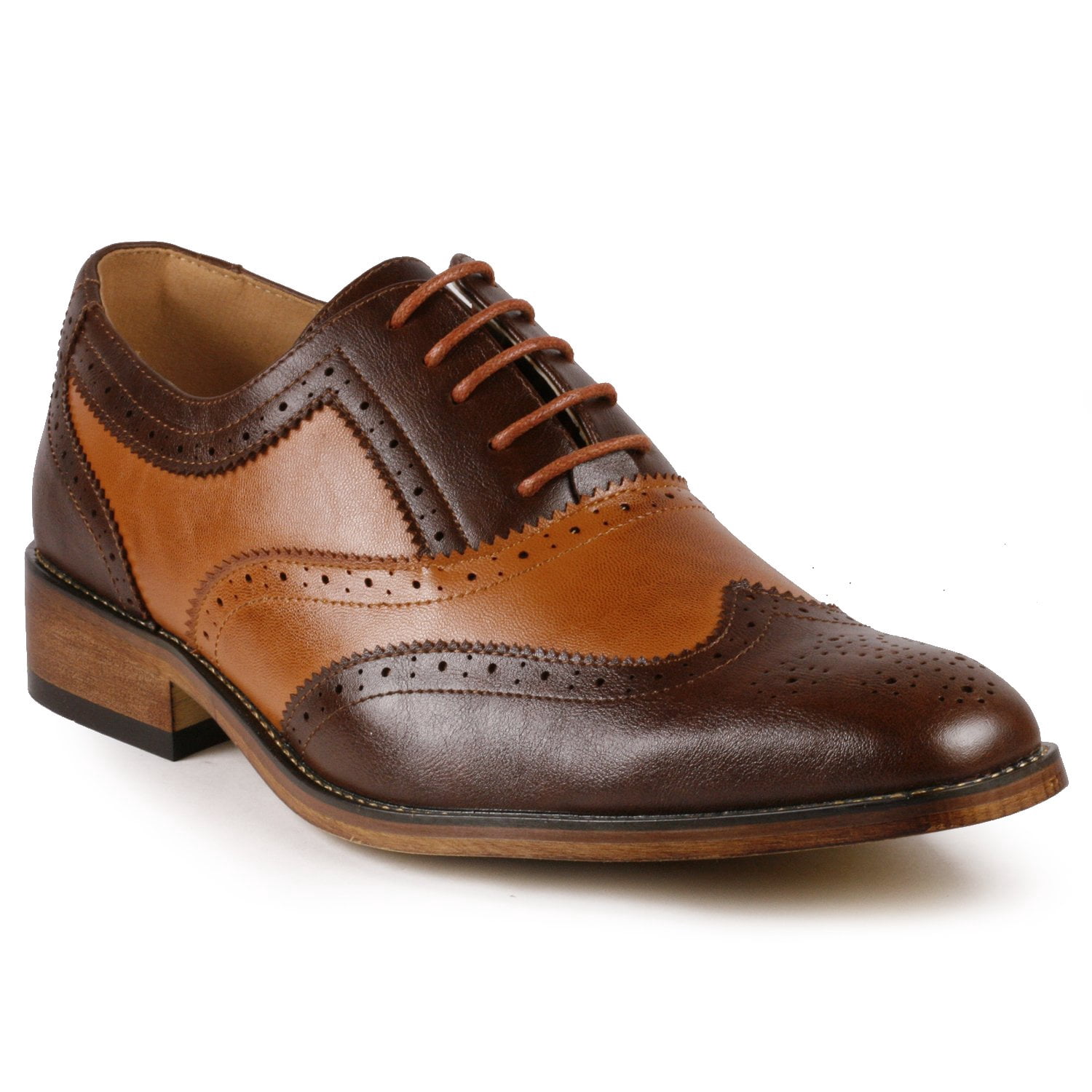 Size 10.5 MetroCharm MC118 Spectator Oxford Wingtip Two Tone Brown And White Brown & White Spectator Wingtip Oxfords - Two-Tone Leather  main image 4