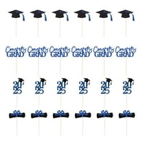 Graduation Party Supplies 2025 Graduation Season Paper Cupcake Card Decorations: 6 Sets/24 Pieces, Perfect for Graduation Party Decorations
