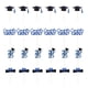 thumbnail image 2 of Toppers de cupcakes de graduación 2025 - 6 juegos/24 piezas decoraciones de papel azul y rosa para postres, fiestas y decoración del hogar, 2 of 6