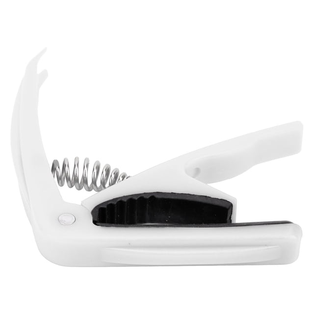HLONK Guitar Capo Clamping ABS Shell Stringed Instrument Playing Tuning Accessories with SpringWhite