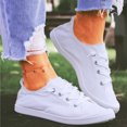 thumbnail image 2 of IUJSOY Women's Slip On Canvas Sneaker Low Top Casual Walking Shoes Classic Comfort Flat Fashion Shoes, 2 of 4