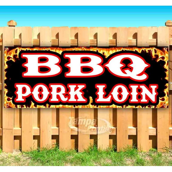 BBQ Pork Loin 13 oz Vinyl Banner With Metal Grommets