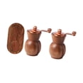 thumbnail image 4 of Juego de molinillo de sal de madera, Manual, multiusos con soporte, molinillo de sal marino recargable de aspereza ajustable resistente para cocina y, 4 of 9