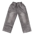thumbnail image 3 of Boys Wide Leg Jeans, Vintage Baggy Denim Pants Casual Trousers Pants with Pockets, 3 of 4