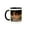 Black/White, variant on 3drose, Two White Tailed Deer Bucks in Early Autumn, Texas, 11oz Two-tone Green Mug