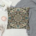 thumbnail image 2 of Orinice  Batik Throw Pillow Cushion Cover, Oriental Vintage Paisley Batik Pattern with Eastern Motifs in Flat Boho Art Design, Decorative Square Accent Pillow Case,  White, 2 of 5