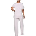 thumbnail image 2 of Vanity Fair Women's Beyond Comfort Modal Pajama Set, Short Sleeve, Rose Mist, 2XL, 2 of 4