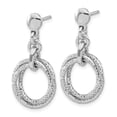 thumbnail image 2 of Sterling Silver Rhodium-Plated Circles Post Dangle Earrings, 2 of 4