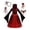 Red, variant on BFHHYA Girls Halloween Clothes 4 Piece Set Medieval Lace Mesh Long Sleeve Dress with Magic Wand, Headband, Bracelet and Necklace Kids Witch Outfits for Hoilday Party Wear