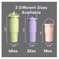 thumbnail image 5 of Nomad 40 oz with Handle and Straw Lid, Leakproof, Double Insulated, 40oz Cup Stainless Steel (Grey Matter), 5 of 8