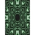 thumbnail image 1 of Ahgly Company Machine Washable Indoor Rectangle Transitional Green Area Rugs, 8' x 10', 1 of 7