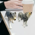 thumbnail image 6 of Cheers.US Wolf Figurines Toys Pups Wolf Figurines Smell-less Eco-friendly Preschool Educational Different Postures Wolf Family Figures for Home, 6 of 7