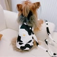 thumbnail image 7 of Small Dog Harness Vest with Leash Set, Cow Print Dog Overalls, Soft Pet Shirt for Cats Puppy Small Dogs XS, 7 of 7