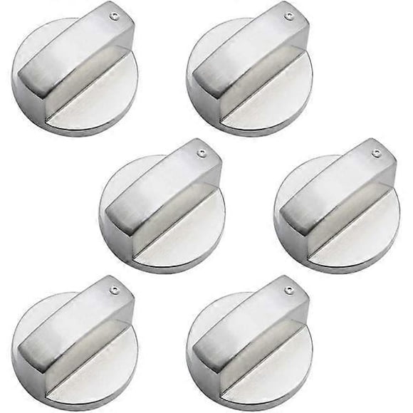 6 pcs Universal Metal Gas Stove Knobs 6mm Universal Stove Knob for Gas Stove Cooker Oven Hob