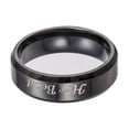 thumbnail image 4 of QUMIIRITY Anillo Inoxidable Pareja Y Negro Para De Manos, 4 of 8