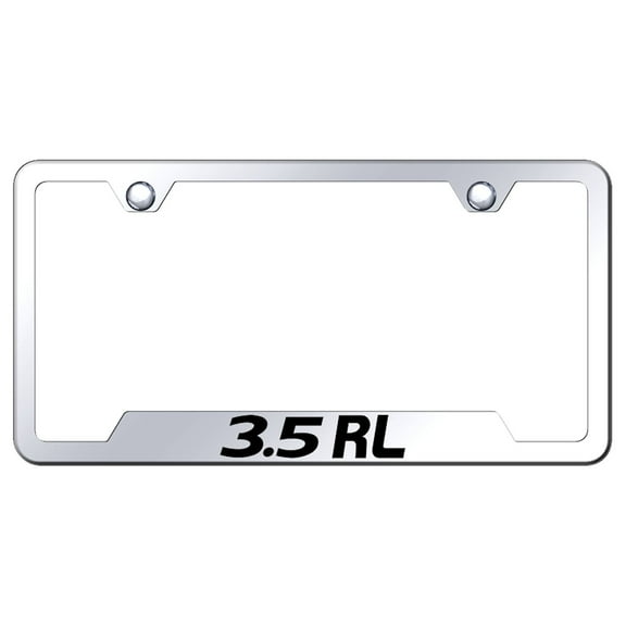 Acura 3.5 RL Laser Etched Logo Cut-Out License Plate Frame (Chrome)