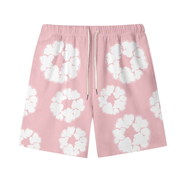 WILLBEST Pantalones Cortos de Verano para Hombre con Estampado Dt, Pantalones Cortos con Bolsillo y Lazo Totalmente Estampados para Resort